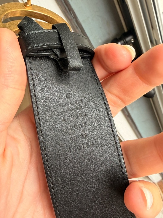 Gucci Double G Marmont Leather Belt Black 40mm Size 80 main image 11